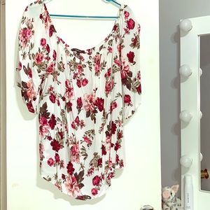 Ambiance Off shoulder blouse with floral print